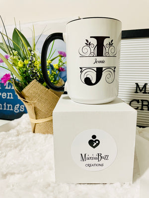 Custom Name 15 oz Ceramic Mug - MamaBuzz Creations