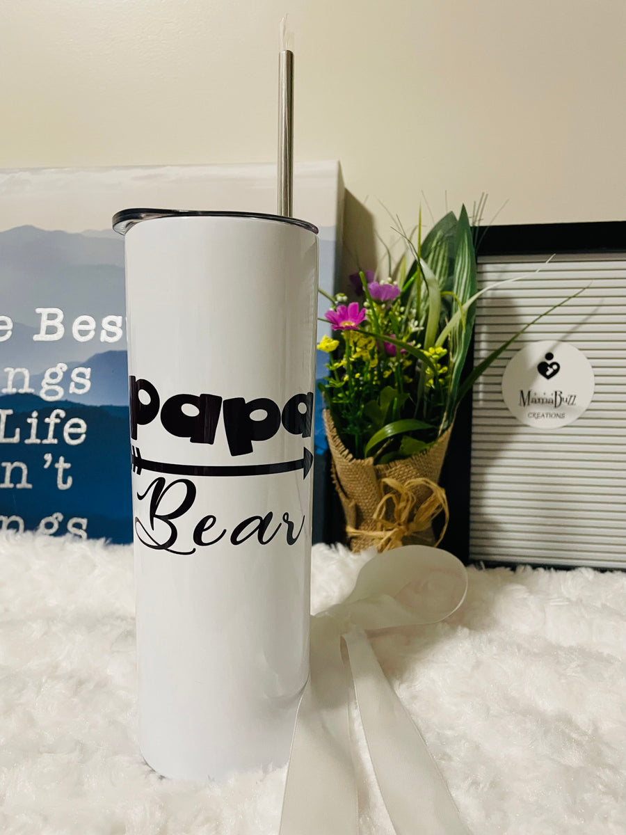 Papa Bear, Mama Bear Tumblers,Couples Gift,Custom Tumbler,Gift
