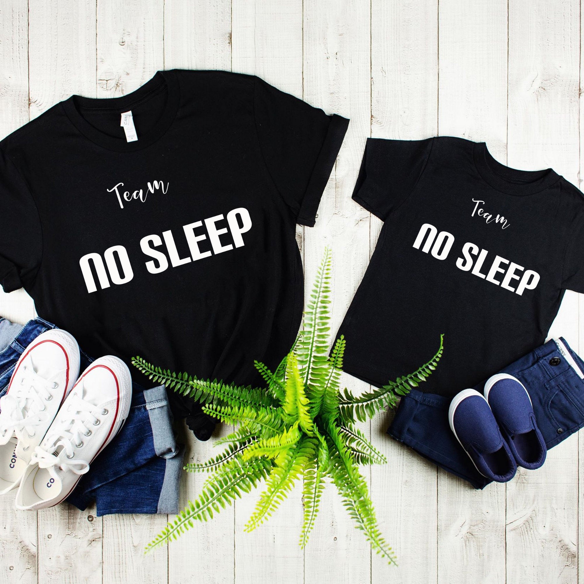 Team No Sleep Dad and Baby Tee, Father and Son Matching Shirts , Fathe–  MamaBuzz Creations