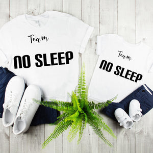 Team No Sleep Ladies Tee Team No Sleep Child Tee Mother Son Matching MamaBuzz Creations