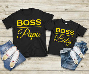 Boss Papa - Boss Baby Matching Shirt Set - MamaBuzz Creations