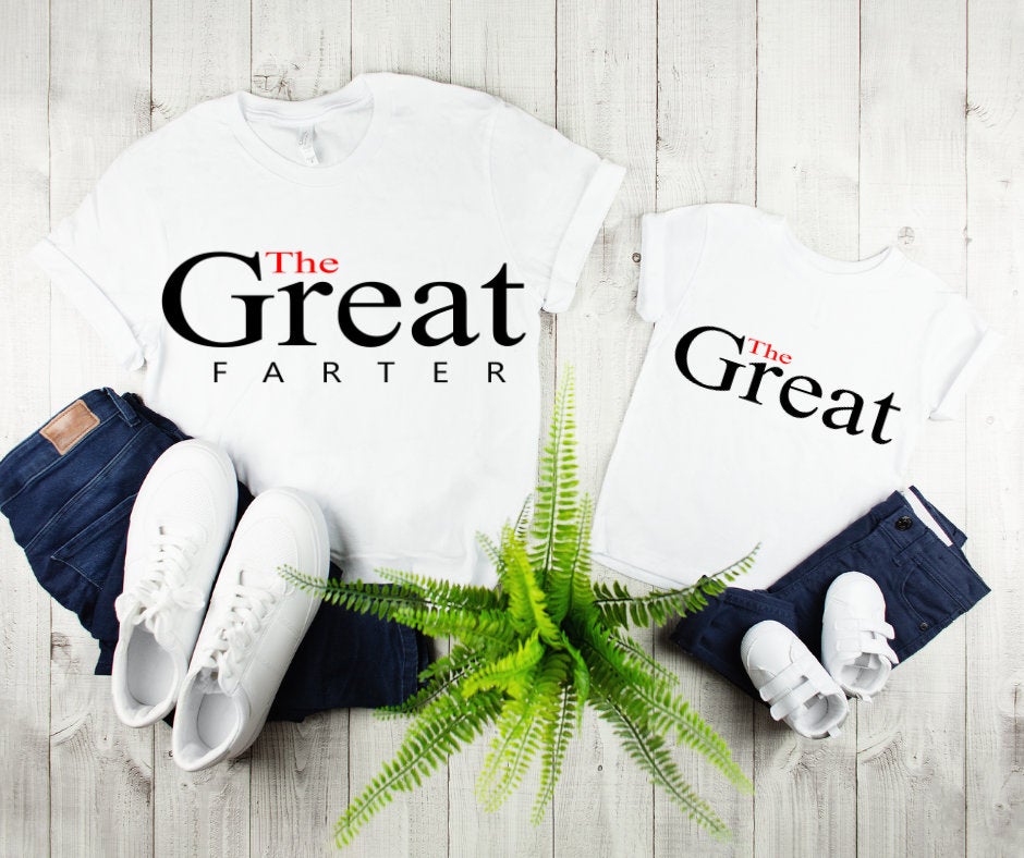 The Great Father Mens Tee & The Great One Toddler Tee Father daughter Matching Shirts Father Son Matching Shirts - MamaBuzz Creations