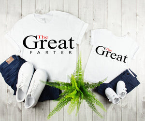 The Great Father Mens Tee & The Great One Toddler Tee Father daughter Matching Shirts Father Son Matching Shirts - MamaBuzz Creations