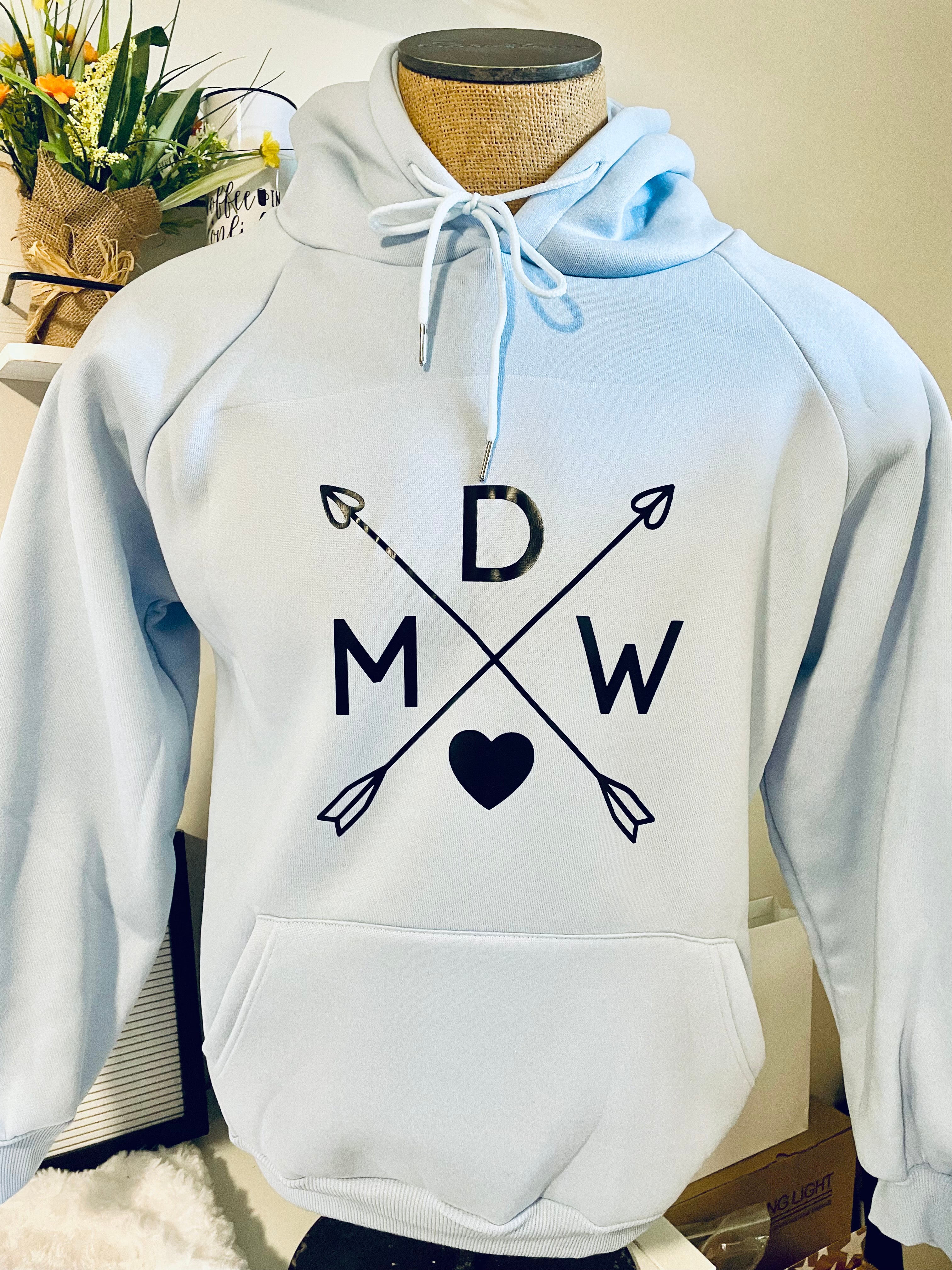 Custom Letter Initials Arrow Camping Hoodie - MamaBuzz Creations