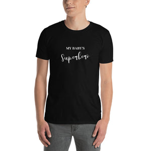 "My Baby's Superhero" Men's Tee - MamaBuzz Creations
